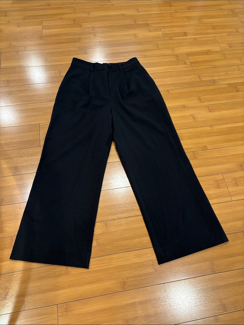 Zac Posen Black Wide-Leg Trousers